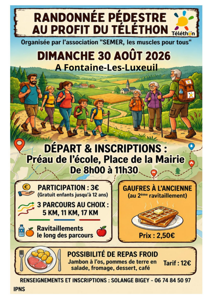 affiche randonnée pédestre 2026 modifiée