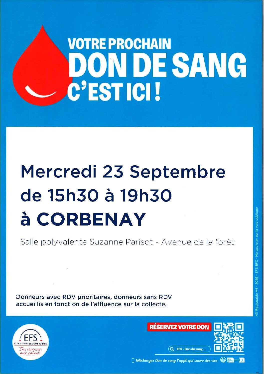 You are currently viewing Don du sang à Corbenay