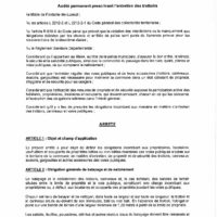 Arrêté Permanent nettoyage des trottoirs