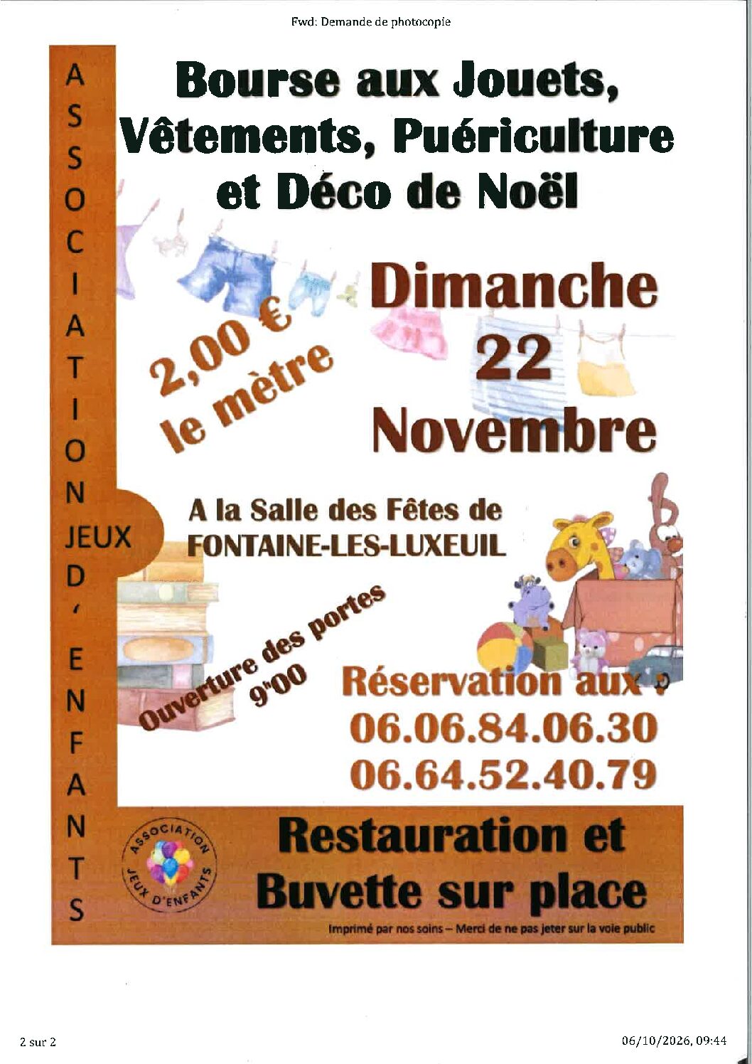 You are currently viewing Bourse aux Jouets, Vêtements, Puériculture, Déco de Noel